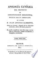 Apologia Catolica del proijecto de Constitucion religiosa