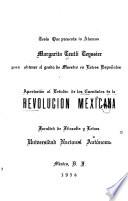 Aportación al estudio de los cuentistas de la Revolución Mexicana