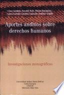 Aportes andinos sobre derechos humanos