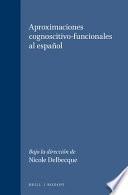 Aproximaciones cognoscitivo-funcionales al español