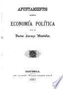 Apuntamientos sobre economía política