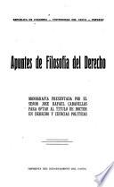 Apuntes de filosofía del derecho