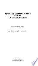 Apuntes gramaticales sobre la interjección