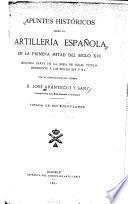 Apuntes históricos sobre la artillería española en la primera mitad del siglo XVI