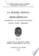 Apuntes para una bibliografía minera española e iberoamericana (1870-1969)