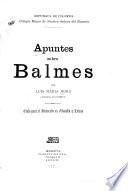 Apuntes sobre Balmes