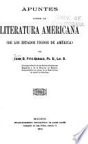 Apuntes sobre la literatura americana
