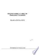 Apuntes sobre la obra de Fernando Calderón