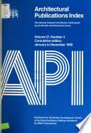 Architectural Publications Index