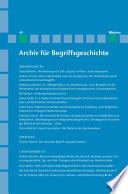 Archiv für Begriffsgeschichte. Band 49
