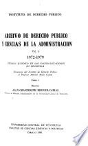 Archivo de derecho público y ciencias de la administración