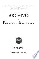 Archivo de filología aragonesa