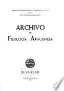 Archivo de filología aragonesa