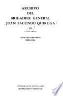 Archivo del brigadier general Juan Facundo Quiroga: 1824-1825