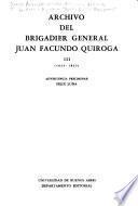 Archivo del brigadier general Juan Facundo Quiroga