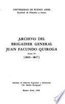 Archivo del brigadier general Juan Facundo Quiroga