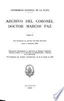 Archivo del coronel doctor Marcos Paz