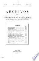 Archivos de la Universidad de Buenos Aires