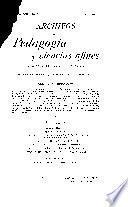 Archivos de pedagogía y ciencias afines