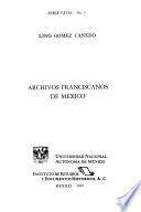Archivos franciscanos de México