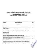 Archivos latinoamericanos de nutrición