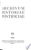 Archivum historiae pontificiae