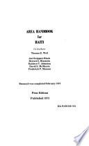 Area Handbook for Haiti