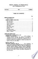 Arizona Journal of International and Comparative Law