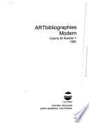 Artbibliographies Modern