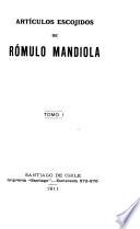 Artículos escojidos de Rómulo Mandiola ...