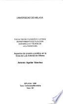 Aspectos de poesía y poética en la lírica de Luis Antonio de Villena