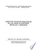 Aspectos técnicos enológicos de los vinos alicantinos, mistelas y anisados