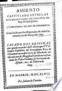 Assiento capitulado entre los dos Magestades de Philippe IIII, Rey de las Españas i Christiano IIII Rey de Dinamarca