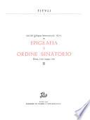 Atti del Colloquio internazionale AIEGL su epigrafia e ordine senatorio, Roma, 14-20 maggio 1981