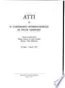 Atti del Congresso internazionale di studi verdiani