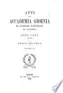 Atti dell'Accademia Gioenia di scienze naturali in Catania