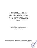 Auditoría social para la emergencia y la reconstrucción