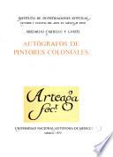 Autógrafos de pintores coloniales