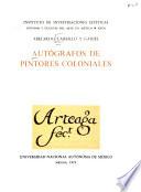 Autógrafos de pintores coloniales