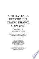 Autoras en la historia del teatro español, 1500-1994