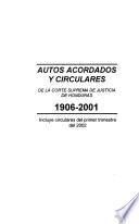 Autos acordados y circulares de la Corte Suprema de Justicia de Honduras