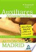 Auxiliares administrativos de la universidad autónoma de madrid. Temario volumen i.