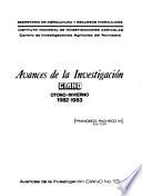 Avances de la investigación CIANO.