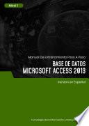 Libro Base de Datos (Microsoft Access 2013) Nivel 1