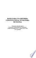 Bases para una reforma constitucional en materia municipal