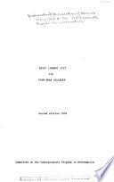 Basic Library List for Four-year Colleges