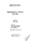 Bibliografía cubana 1921-1936