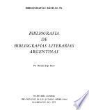 Bibliografia de bibliografias literarias argentinas