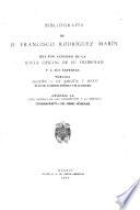 Bibliografía de D. Francisco Rodríguez Marín