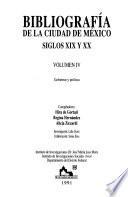 Bibliografía de la Ciudad de México: Gobierno y política